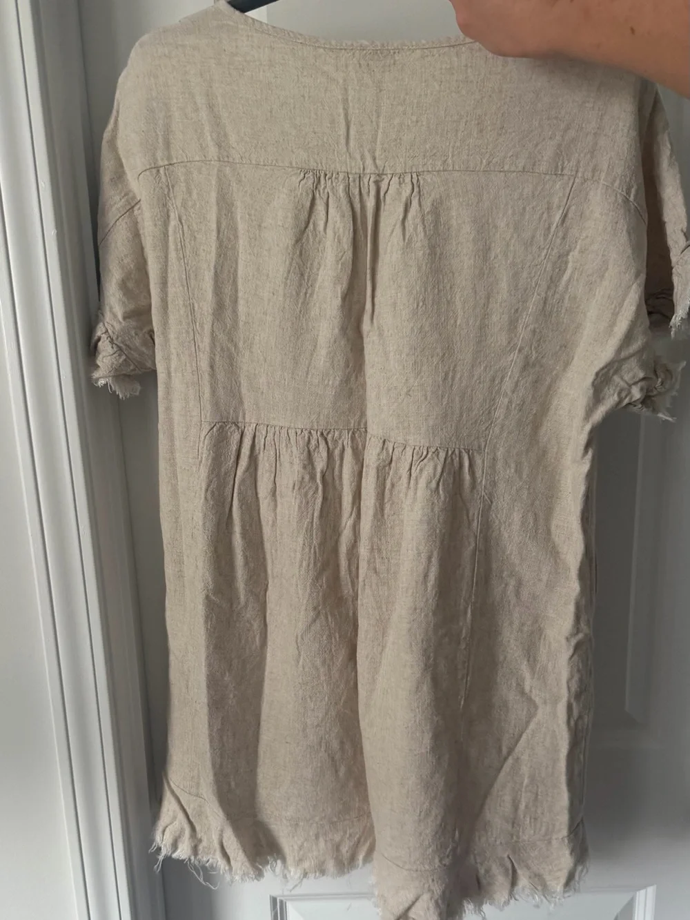 Umgee Linen Blend Oat Dress - Picture 4 of 4